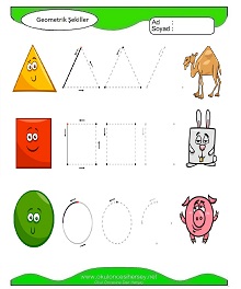 Geometrik Şekiller Çalışma Sayfaları
